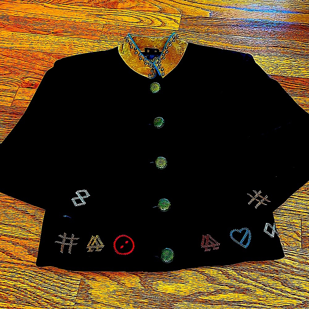 ❤️❤️❤️ONE OF A KIND💯GenuineSuede Vail.Stunning&RareEmbroideredGorgeous&Pristine